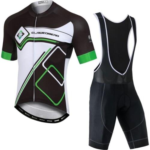 YOCENE Unique Printing Jersey Strip High Quality Zipper Bike Shorts Set