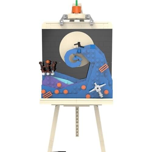 MOC Christmas Halloween Animation Skull Simulation Outdoor Sketchpad Horror Night Decoration Art Building Block Model Boys Toys