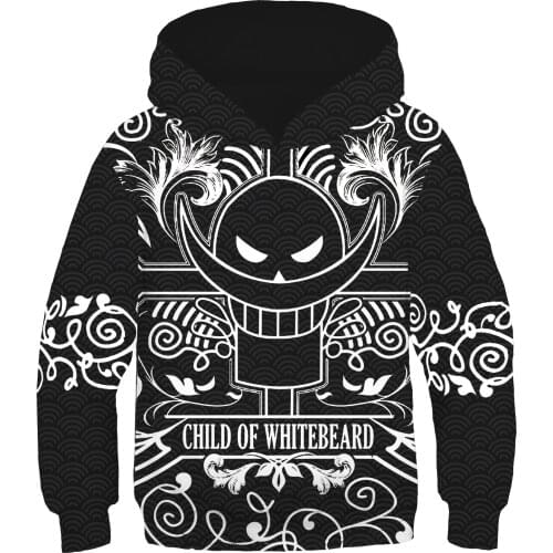Anime ONE PIECE Four Emperor Whitebeard Pirates Edward Newgate Cosplay Costumes Sweatshirt Pullover Hoodies Sportswear Jacket