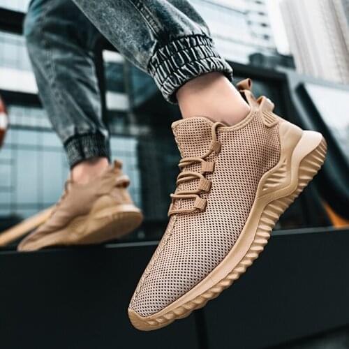 New Light Mesh Men Shoes Comfortable Casual Mens Sneakers Breathable Non-slip Outdoor Walking Shoes Size 39-46 Masculino Adulto