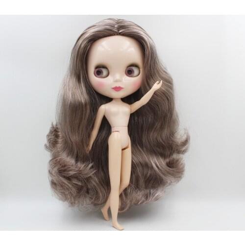 Free Shipping big discount RBL-502 DIY Nude Blyth doll birthday gift for girl 4 colour big eyes with beautiful Hair cute toy