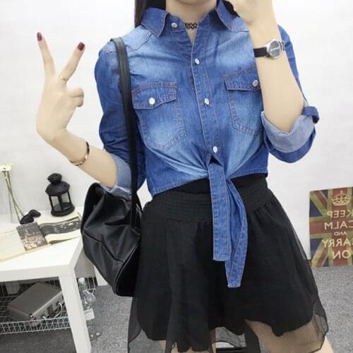 Soft Long Sleeve Spring Jacket Woman Bolero Clothes Autumn Slim Thin Denim Female Jacket Jeans Streetwear Coat Clothing