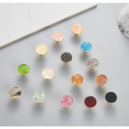 Brass Round Shell Shape Drawer Knob Small Handle For Furniture Cabinet Colorful Hot Selling