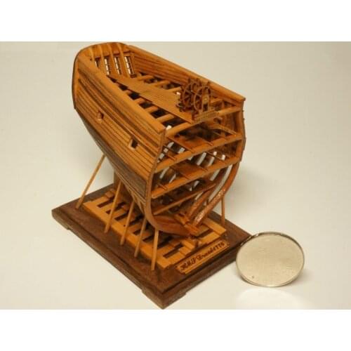 Scale 1/128 HMS Druid 1776 Full rib tail section Ship wooden model kits