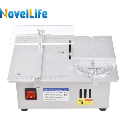 Mini Table Saw Handmade Woodworking Bench Saw DIY Hobby Model Crafts Cutting Tool 120W Power Supply 80mm Circular Saw Blade R3