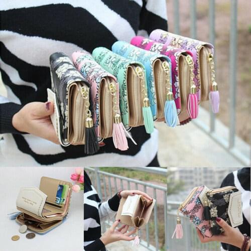 Fashion Women Short Small Money Purse Wallet Ladies Leather Folding Coin Card Holder