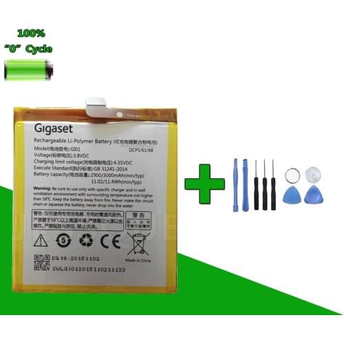 JESSQUE 3000mAh GI01 Battery For Gigaset ME pro GS55-6 Mobile Phone Batterie Accumulator AKKU + Tools Gift