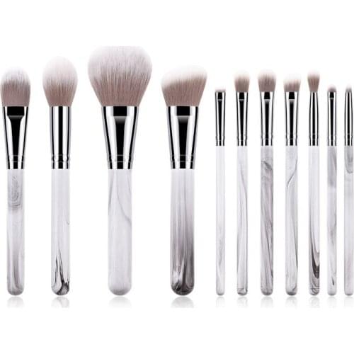 11pcs/set Makeup Brush Set Nylon High-end Fashion Landscape Rural Powder Painting The Latest Style Make Up Brushes Tools T11014