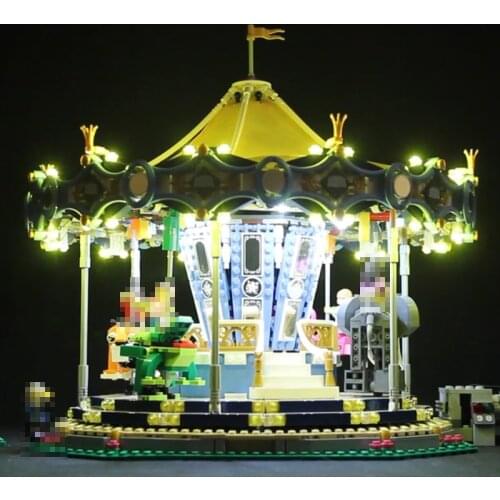 Led Light Set For Lego 10257 Building Blocks Creator City Street Carousel Toys Compatible 15036 (only light with Battery box)