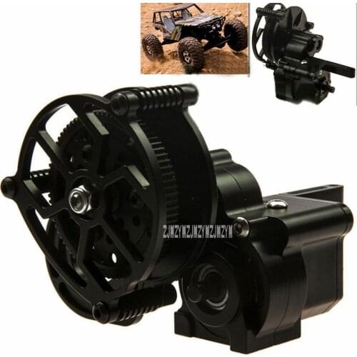 New Hot Black 90018 90020 Upgrade Medium Wave Box Simulation Climbing Car Aluminum Alloy Transmission Case Gear Box Steel Gears