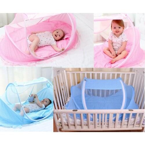 Portable Baby Mosquito Nets Bed for Children Zipper Folding Baby Bedding Crib Netting Summer Protect Tent Bedding