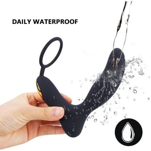 Remote Control Anal Plug Vibrator Silicone Prostate Stimulator Butt Plug Delay Ejaculation Ring Sex Toys For Men Prostate Massag