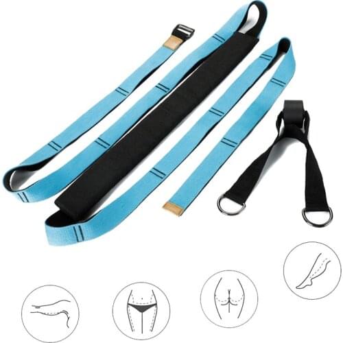 Adjustable Yoga Dance Stretch Strap D-Ring Belt Soft Lower Waist Trainer Leg One Word Horse Flexibility Physical Resistance Rope