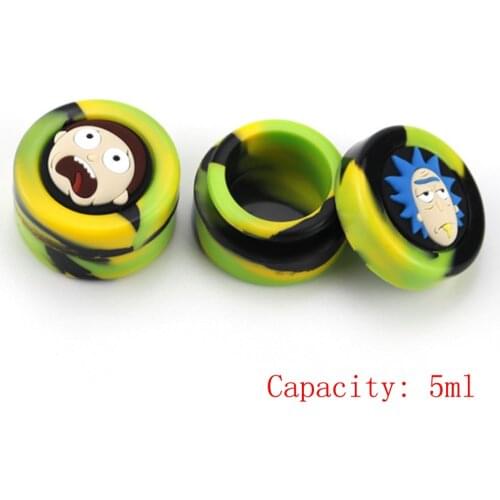 1pcs Silicone Jar 5ml Size Kitchen Case Container Storage Box for Oil Wax Jars Dab Smoking Smoke Herb Tobacco Accessories