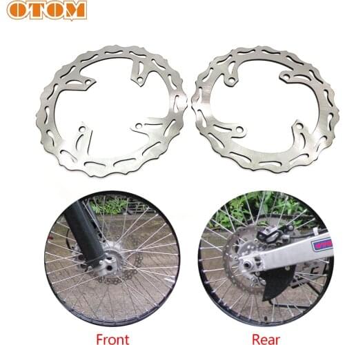 OTOM 250mm/240mm Motorcycle Front Rear Brake Discs Rotors For KAWASAKI KX125 KX250 KX250F KX450F KLX450R SUZUKI RMZ250 Motocross