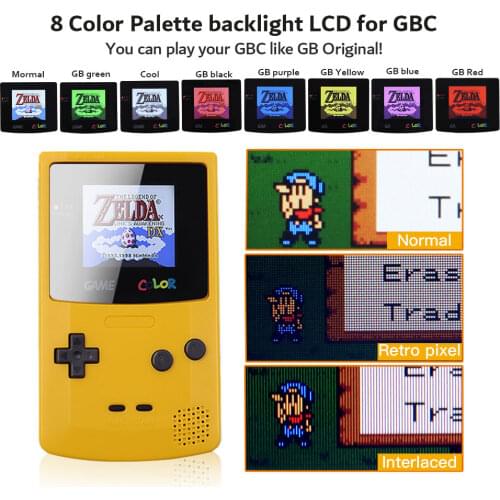 8 Color Palette High Light For GBC Backlight Back Light LCD Screen For GameBoy Color Console For GBC Console Glass screen