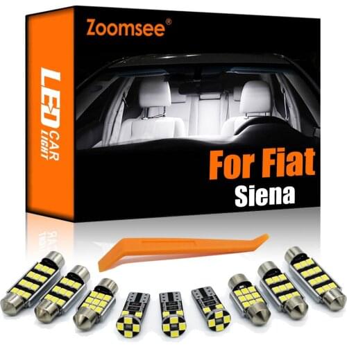 Zoomsee 6Pcs Interior LED For Fiat Siena 2002-2012 Canbus Vehicle Bulb Indoor Dome Map Reading Light Error Free Auto Lamp Parts