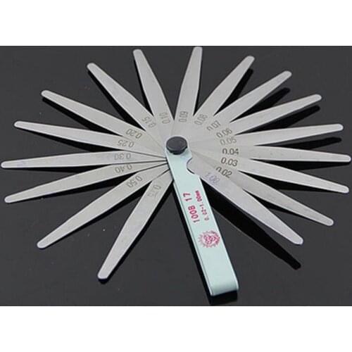 10X 0.02 To 1mm 17 Blade Thickness Gap Metric Filler Feeler Gauge Measure Tool For Feeler Gauge Valve Shim Use