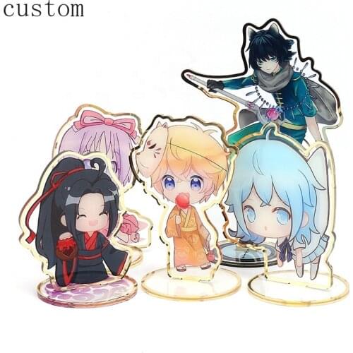 15CM Custom Made Transparent Acrylic Standee Gold Edge Standee Made