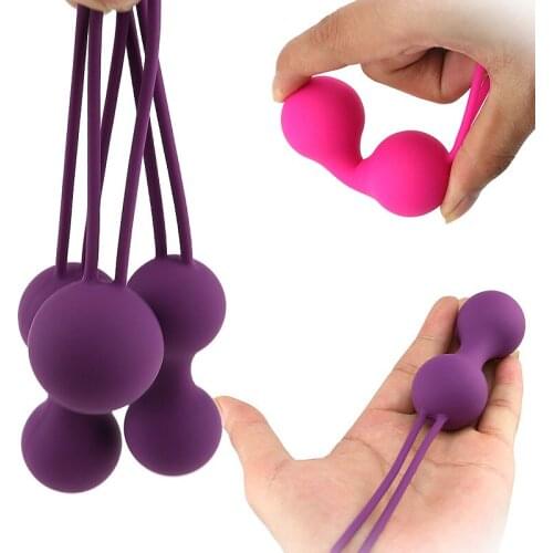 3pcs/set Silicone Shrink Exercises Balls Vagina Tighten Sex Toys for Women Masturbation Stimulate Massage Vaginal Balls EK-New