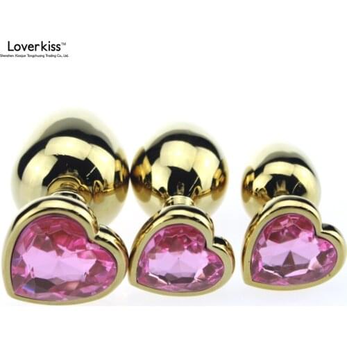 Heart Base 3pcs/lot Stainless Steel Butt Plug Set Anal Jewelry Erotic Toys,Dildo Anal Plug for Anus Sex Train Beginner Women Gay