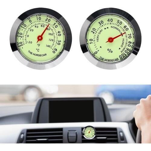 Car Accessories Thermometer Hygrometer Luminous Air Vent Clip Mounting Caravan Truck Off Road 4x4 SUV Auto Decoration Interior