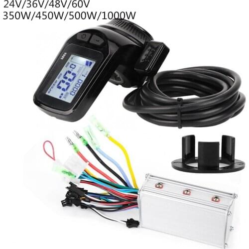 24/36/48/60V 350/450/500/1000W Motor Brushless Controller LCD Display Panel Thumb Throttle E-Bike Scooter Brushless Controller