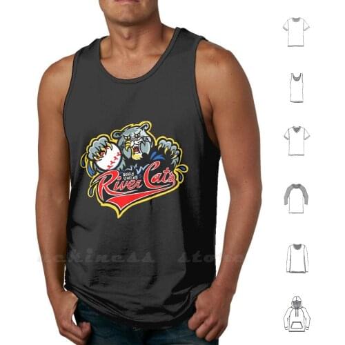 River Cats Baseball Tank tops vest sleeveless Baseball River Cats Cats Little League Stilly Valley Minors Logo