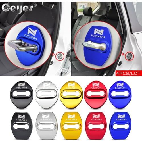 Ceyes 4pcs Car Accessories Auto Door Lock Cover Buckle Case For Toyota Noah Yaris Lander Cruiser Corolla Chr Sticker Car Styling