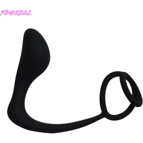 FBHSECL Sex Shop Sex Toys For Men Gays Delay Ejaculation Adult Products Silicone Prostate Massager Cock Ring Men Butt Anal Plug