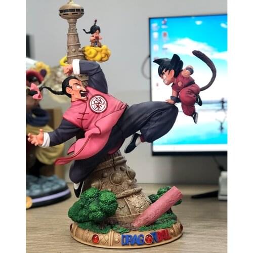 Cool Peach White GK Little Gokong Fairy Tower Hand-Made Model Statue Resin