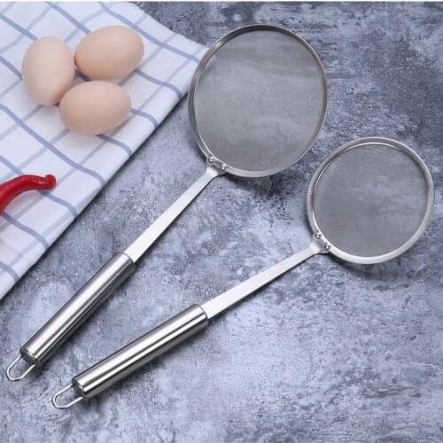304 Stainless Steel Oil Separator Hot Pot Soup Oil Floating Foam Separation Spoon Screen Kitchen Tools Flour Sieve Separator