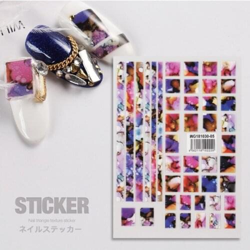 Newest MG181030-05 Ink painting 3d nail art sticker nail decal stamping export japan designs rhinestones decorations