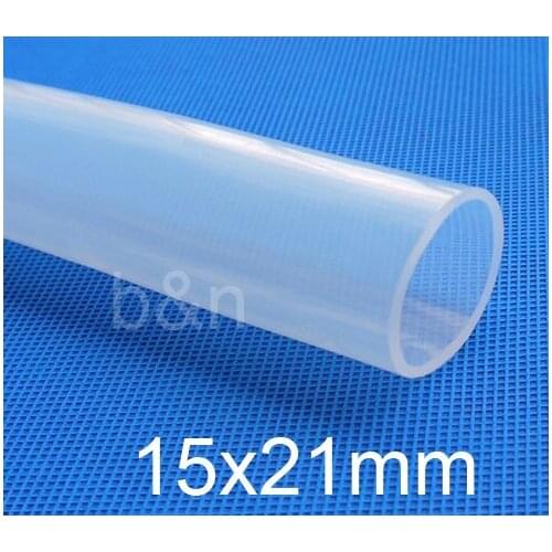 15mm ID 21mm OD 15x21 Transparent Food Grade Medical Use FDA Silicone Rubber Flexible Tube / Hose silicon tubing