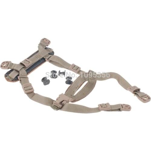 DE (Tan) Adjustable Buckle FMA MICH Helmet Accessory Suspension System H-Nape Strap Protective Pad Free Shipping
