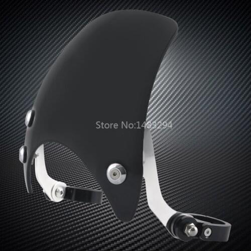 Motorcycle Adjustable Custom Black Compact Sport Wind Deflector Windshield Fits For Harley Sportster 04-Up XL883 XL1200 Series
