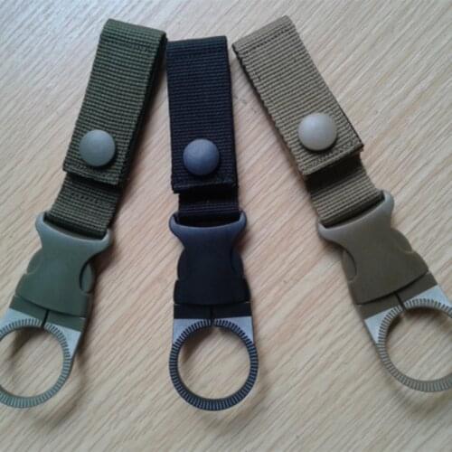 Attach Webbing Outdoor Quickdraw Carabiner Backpack Hanger Hook Camp Hike Water Bottle Clip Hang Clasp Buckle Holder Tool