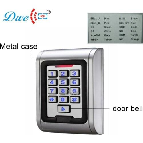 DWE CC RF access control card reader rfid integrated reader IP 68 mini 123 key card readers with door bell function
