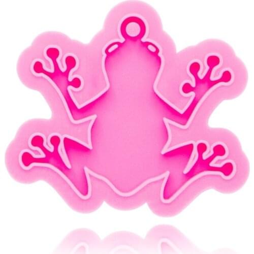 DIY Epoxy Resin Mold Cartoon Frog Shape Keychain Pendant Casting Silicone Mould