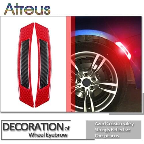 Car Wheel Eyebrow Door Side Reflective Protective Stickers For Toyota Corolla RAV4 Honda Fit CRV Jazz Nissan Qashqai Juke Almera
