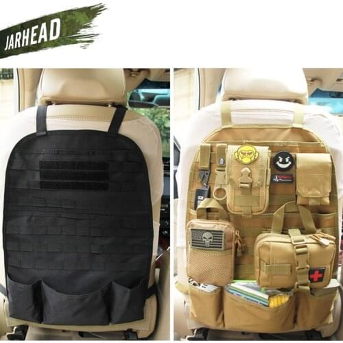 Tactical MOLLE Car Seat Back Organizer Nylon Universal Seat Cover Case Vehicle Panel Car Seat Cover Protector 3 Color