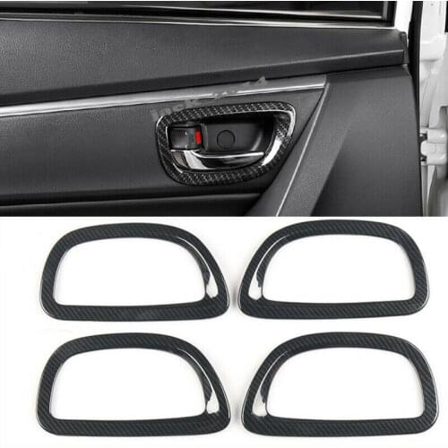Real Carbon fiber Interior Inner Door Handle Bowl For Toyota Corolla 2014 2015 2016 2017 2018