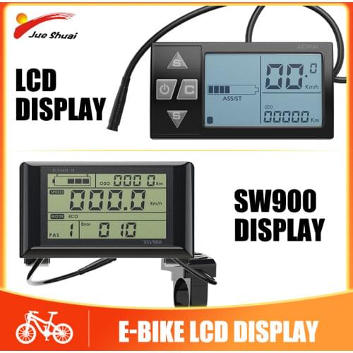 JueShuai 36V/48V S900 LCD Display for Electric Bicycle Waterproof Original Connector Control Mount on the Bike Handlebar Cycling