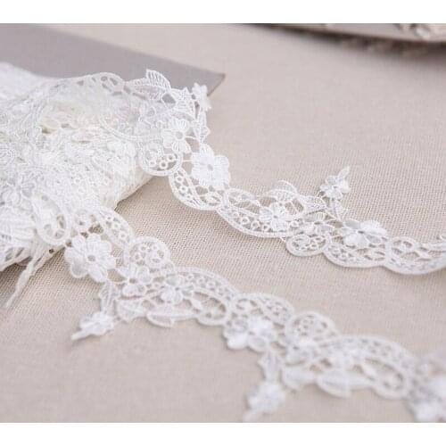 MLAEY 2Yards Of High Quality Water Soluble Lace DIY Crafts / Wedding / Clothing / Lace Ribbon Gift Packaging African Lace Fabric