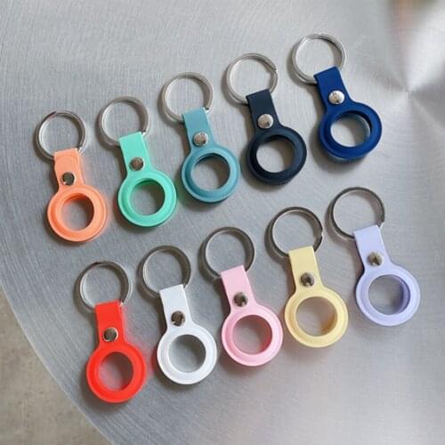 Protective Cover For Apple Airtags Tracker Silicone Protection Case Shell for Air Tag Location Anti-lost Device Keychain Sleeve