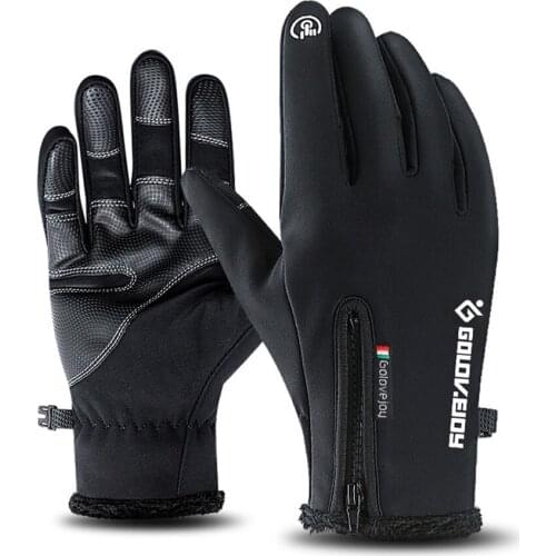 Winter Cycling Bicycle Gloves Windproof Thermal Warm Fleece Gloves Men Women Motorcycle Snow Skiing Sport Bike Gloves