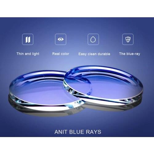 1.56 1.61 1.67 Anti Blue Light Blocking Prescription CR-39 Resin Aspheric Glasses Lenses Myopia Hyperopia Presbyopia Lens