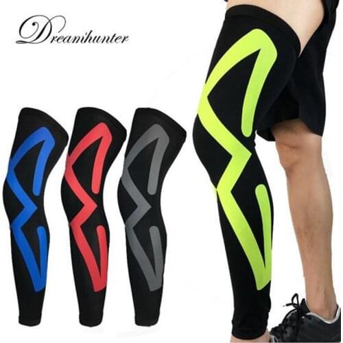 1 piece Men Women Cycling Leg Warmers Compression Knee Pads Sports Shin Guards Basketball Gym Protection Leg Calf Sleeve