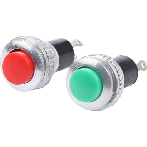 10PCS Ds-316 No Lock Switch 10mm Green Doorbell Switch/reset Switch/Small Round Push Button