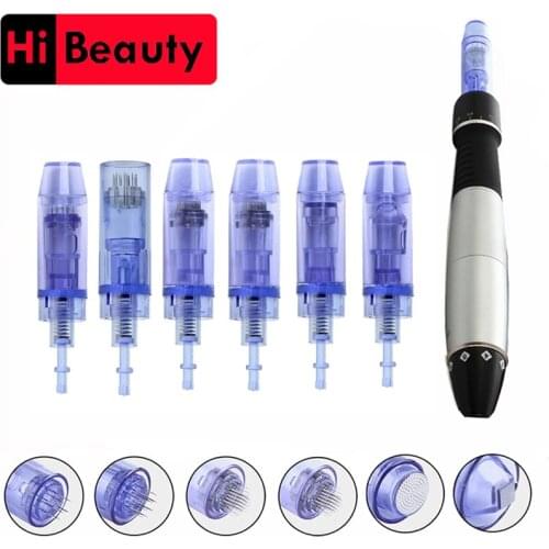 100pcs/lot Bayonet 9 12 36 42 Pin 3D Micro Nano Round Needles Cartridges Microneedles For Electric Dr Derma Pen Tattoo Tips